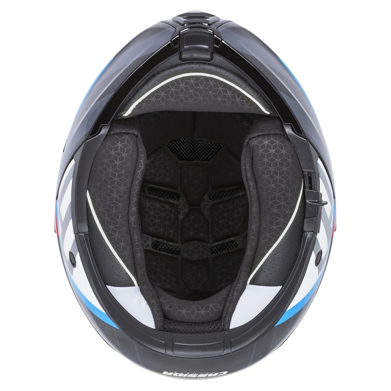 Cassida Modulo 2.1 Profile flip-up motorcykelhjelm hvid-sort-blå-grå