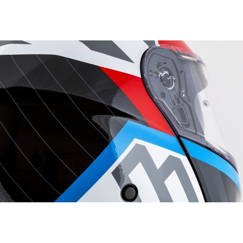 Cassida Modulo 2.1 Profile flip-up motorcykelhjelm hvid-sort-blå-grå