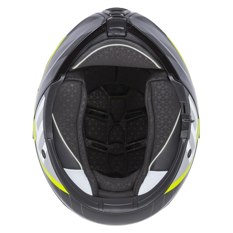 Cassida Modulo 2.1 Profile flip-up motorcykelhjelm hvid-sort-fluogul-grå