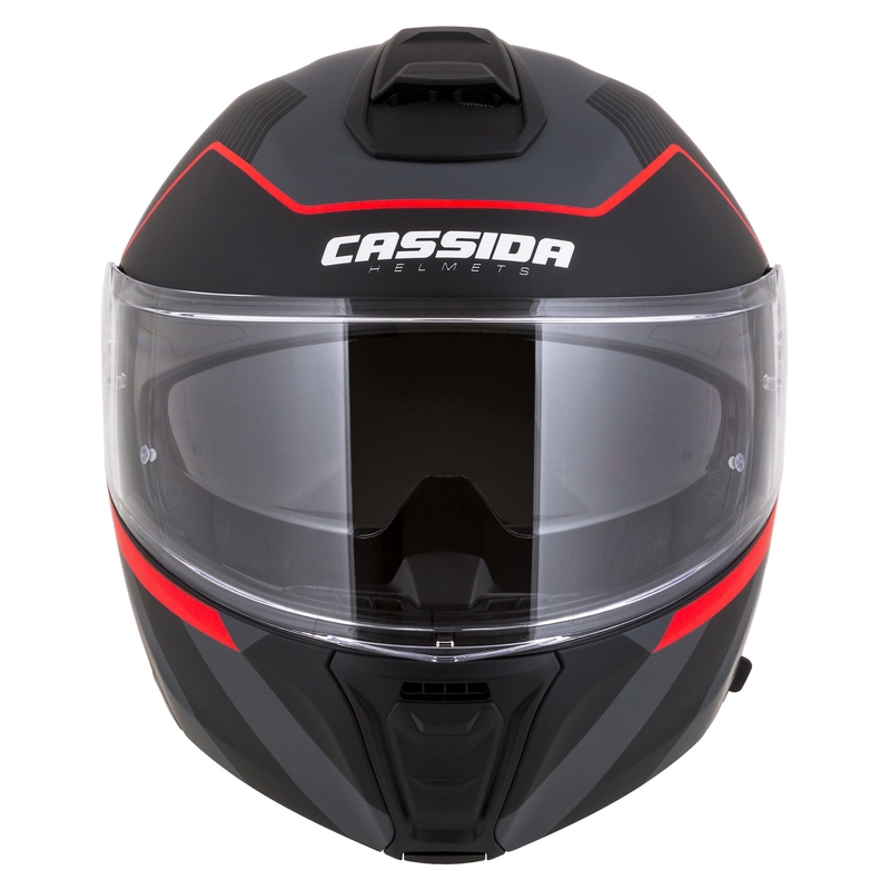 Cassida Modulo 2.1 Profile flip-up motorcykelhjelm mat sort-grå-rød