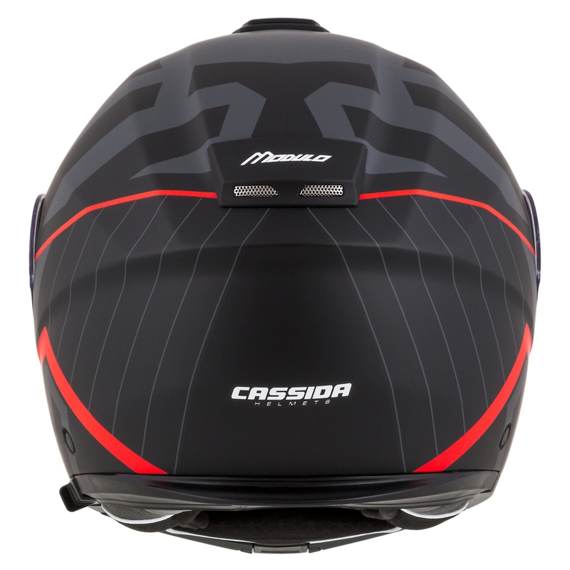 Cassida Modulo 2.1 Profile flip-up motorcykelhjelm mat sort-grå-rød