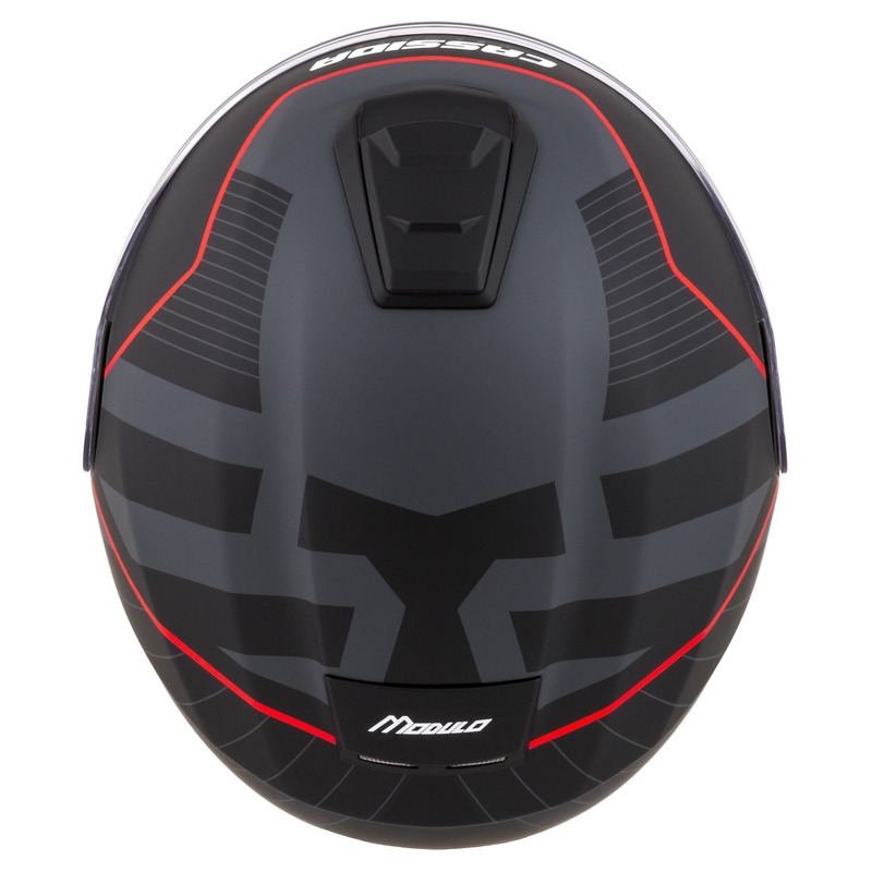 Cassida Modulo 2.1 Profile flip-up motorcykelhjelm mat sort-grå-rød