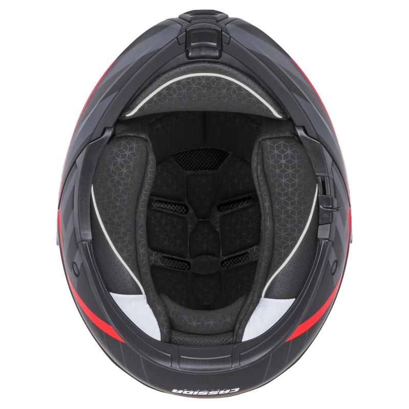 Cassida Modulo 2.1 Profile flip-up motorcykelhjelm mat sort-grå-rød