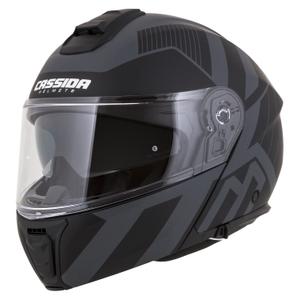 Cassida Modulo 2.1 Profile Vision flip-up motorcykelhjelm mat sort-grå reflekterende