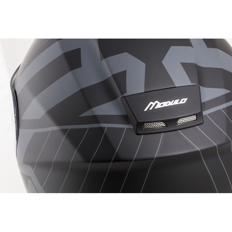 Cassida Modulo 2.1 Profile Vision flip-up motorcykelhjelm mat sort-grå reflekterende