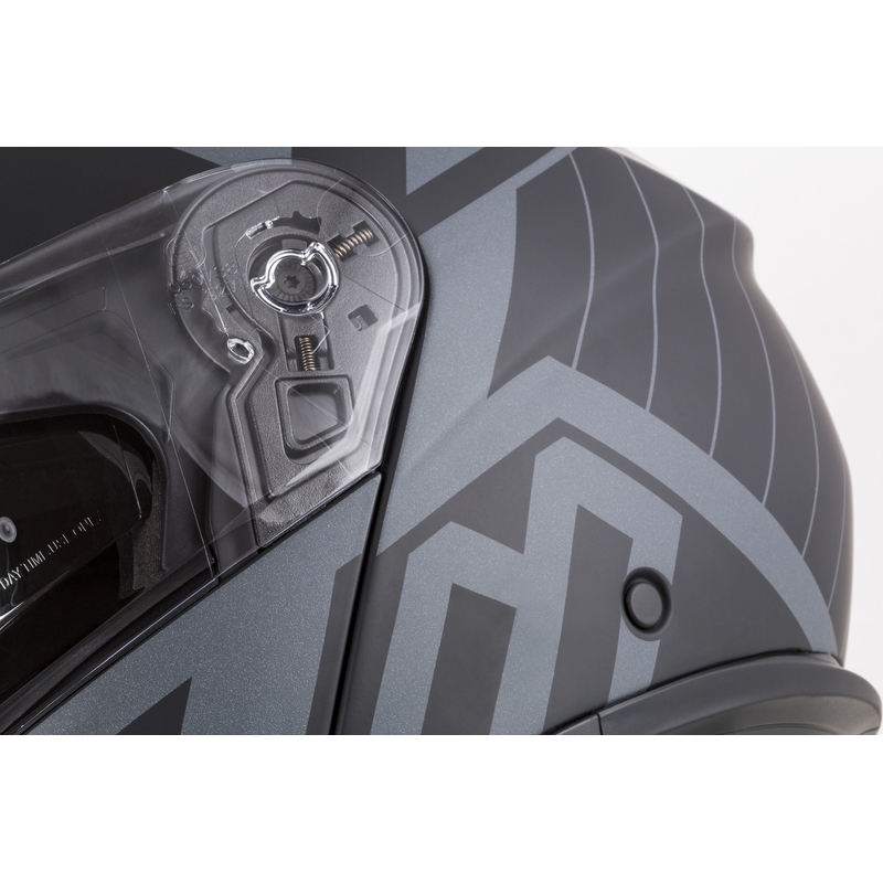Cassida Modulo 2.1 Profile Vision flip-up motorcykelhjelm mat sort-grå reflekterende