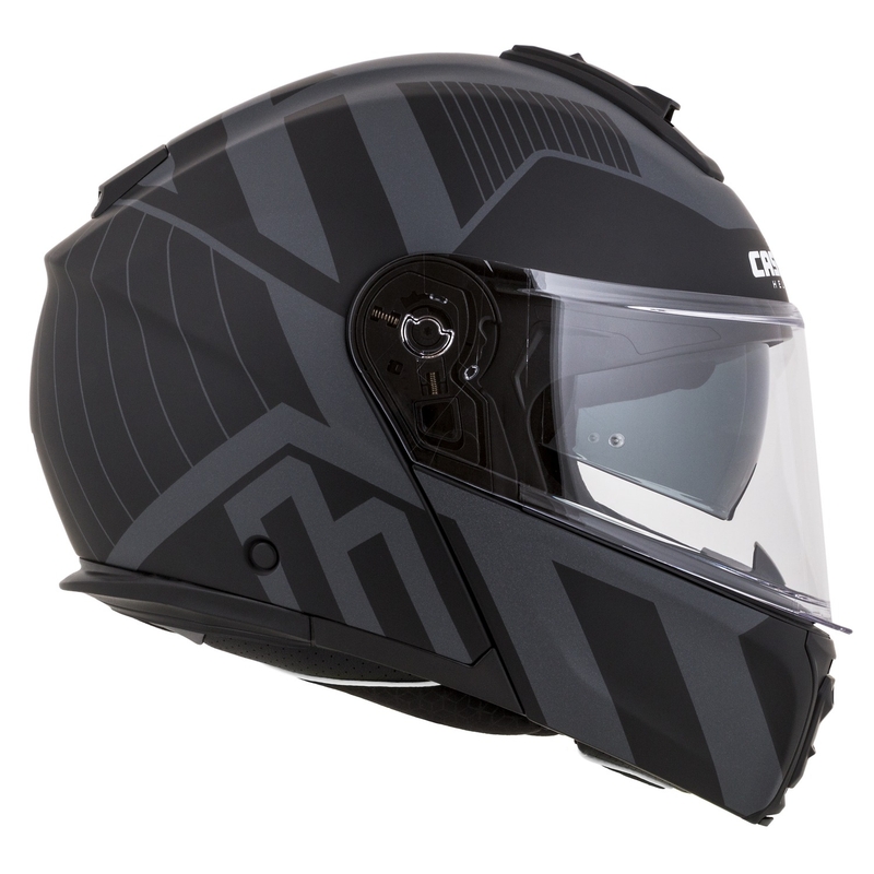 Cassida Modulo 2.1 Profile Vision flip-up motorcykelhjelm mat sort-grå reflekterende