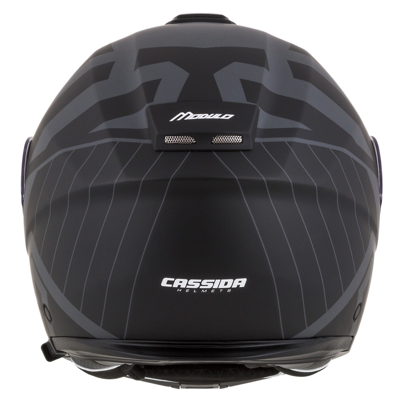 Cassida Modulo 2.1 Profile Vision flip-up motorcykelhjelm mat sort-grå reflekterende