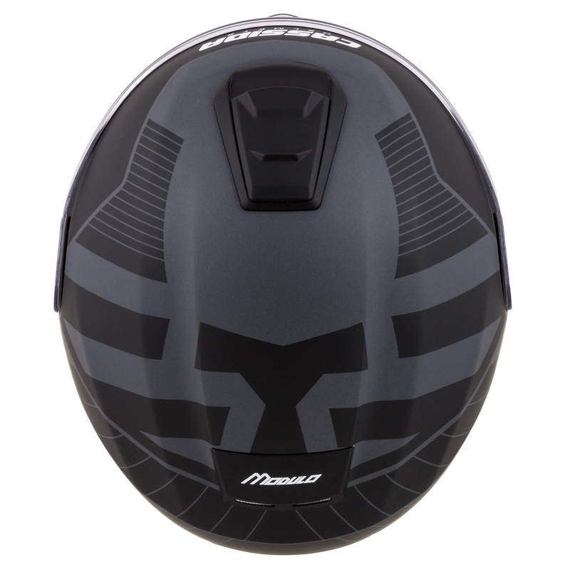 Cassida Modulo 2.1 Profile Vision flip-up motorcykelhjelm mat sort-grå reflekterende