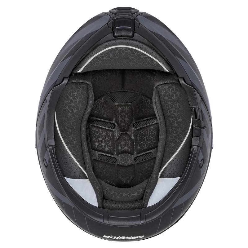 Cassida Modulo 2.1 Profile Vision flip-up motorcykelhjelm mat sort-grå reflekterende
