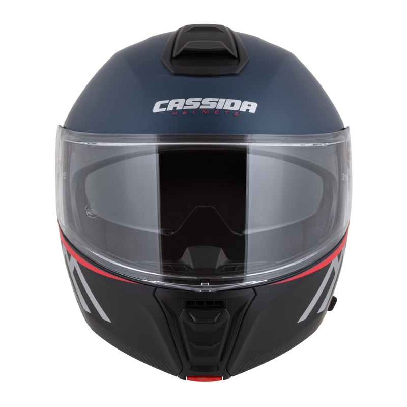Cassida Modulo 2.1 Compass flip-up motorcykelhjelm mat blå perlemorsrød