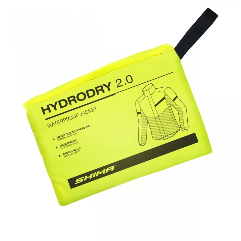 Shima Hydrodry 2.0 vandtæt jakke sort-fluo gul