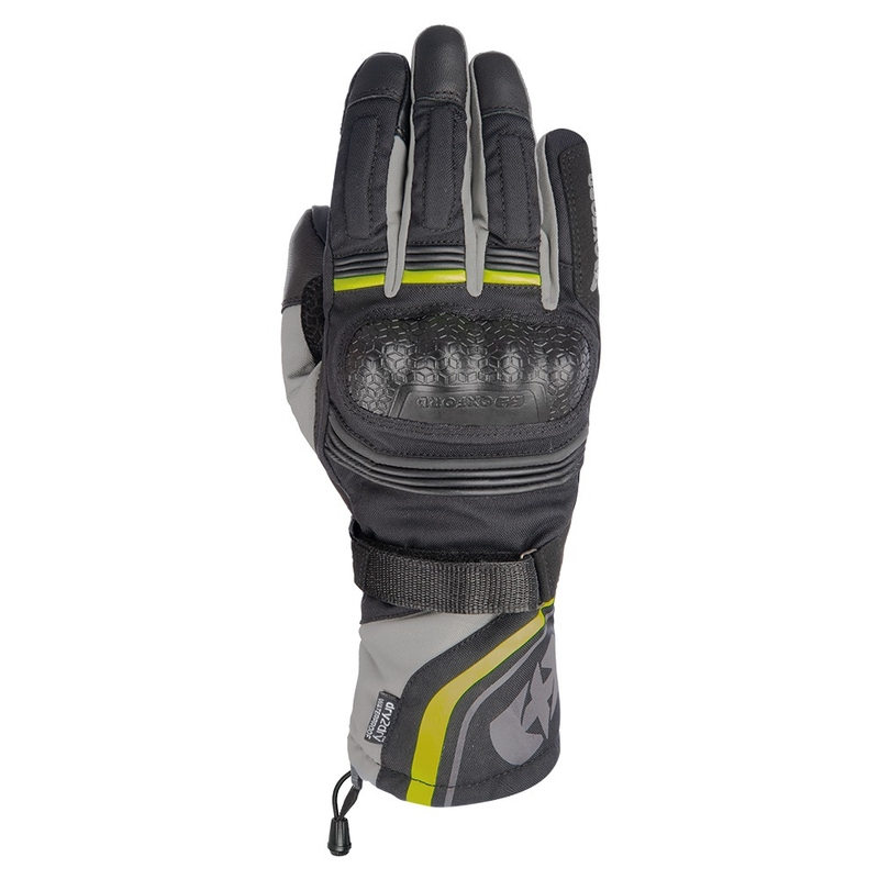 Oxford Montreal 4.0 DRY2DRY™ sort-grå-fluogule motorcykelhandsker