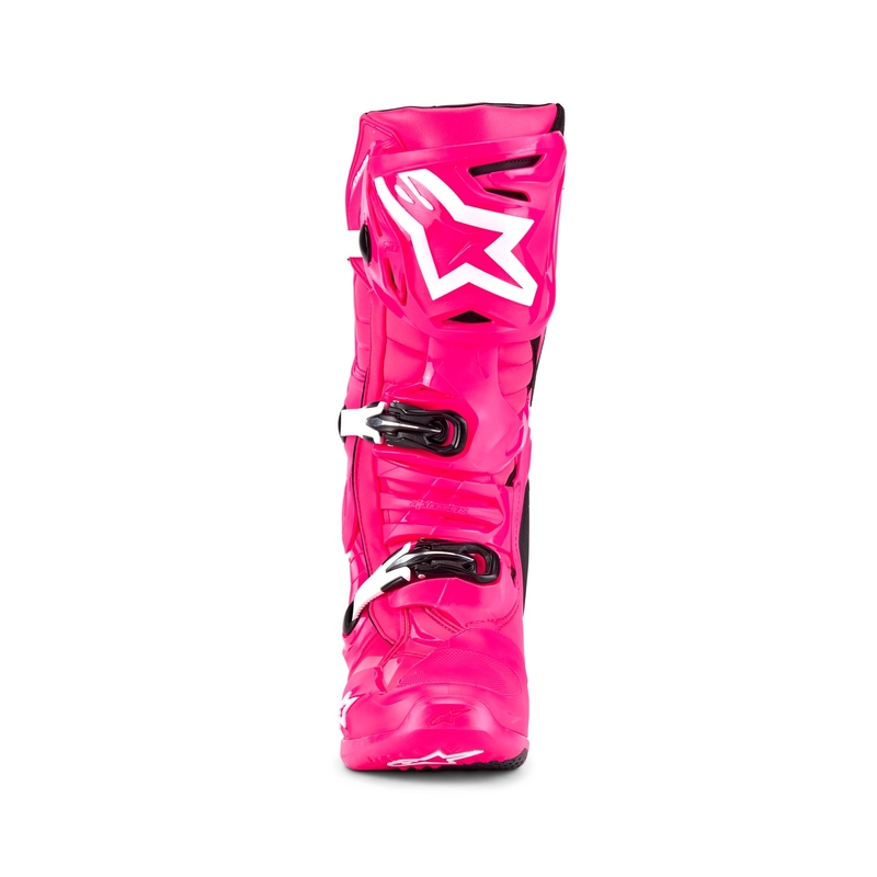 Alpinestars Tech 10 motorcykelstøvler pink-sort-hvide