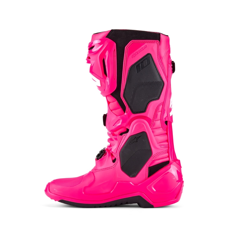 Alpinestars Tech 10 motorcykelstøvler pink-sort-hvide