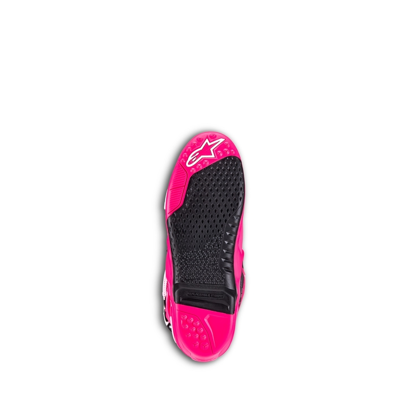 Alpinestars Tech 10 motorcykelstøvler pink-sort-hvide