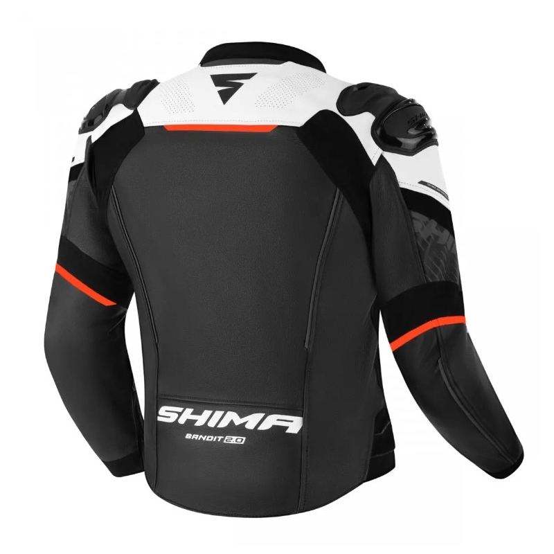Motorcykeljakke Shima Bandit 2.0 sort-hvid-rød