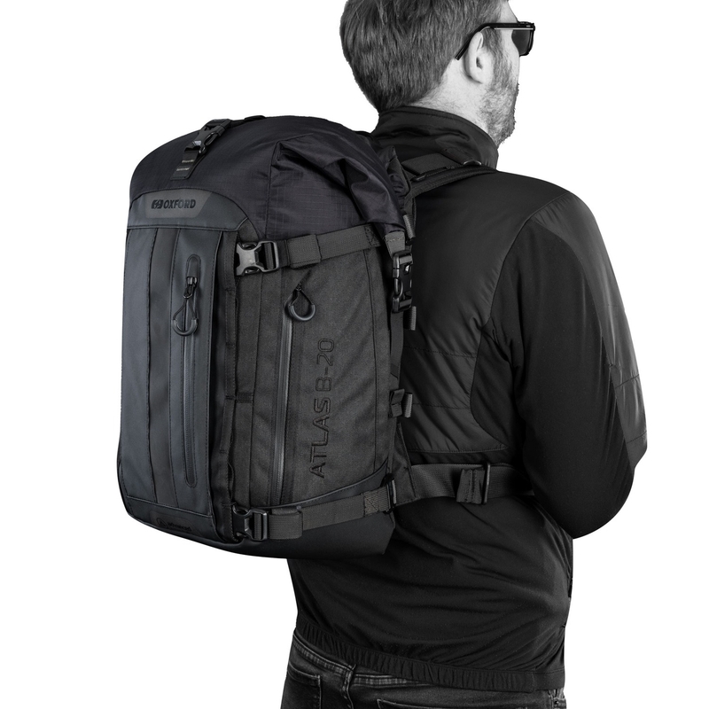 Motorcykeltaske Oxford Atlas B-20 Advanced Rygsæk 20 l sort