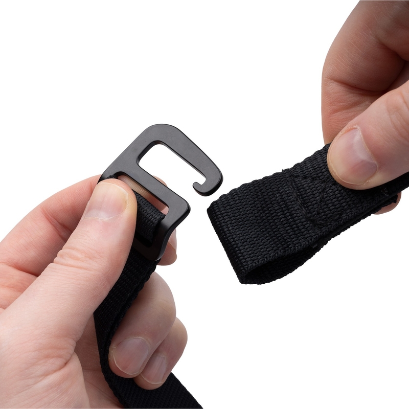 Oxford Atlas G-Hook bagageremme 2 stk sort 26mm x 1,2 m