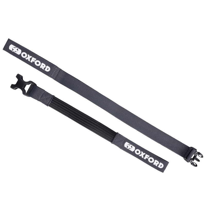 Oxford Atlas B-Clip bagageremme 2 stk. grå 26 mm x 1,2 m