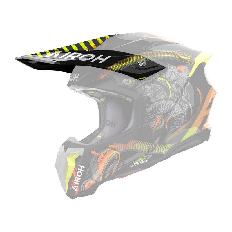 Hjelmvisir Airoh Twist 3 Toxic sort-gul blank