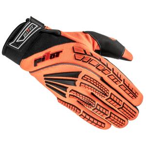 Motocrosshandsker til børn Pilot Pioneer fluo orange-sort