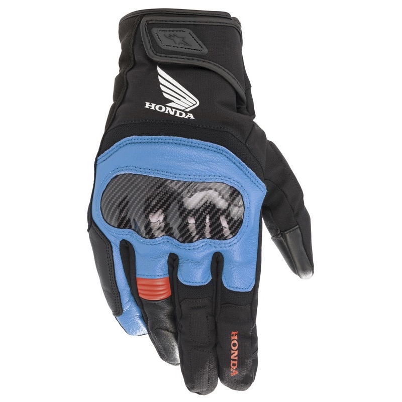 Alpinestars SMX Z Drystar Honda lysegrå-sort-blå-røde motorcykelhandsker