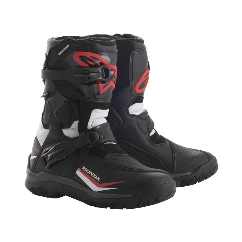 Alpinestars Belize Drystar Honda Collection motorcykelstøvler i sort, hvid og rød