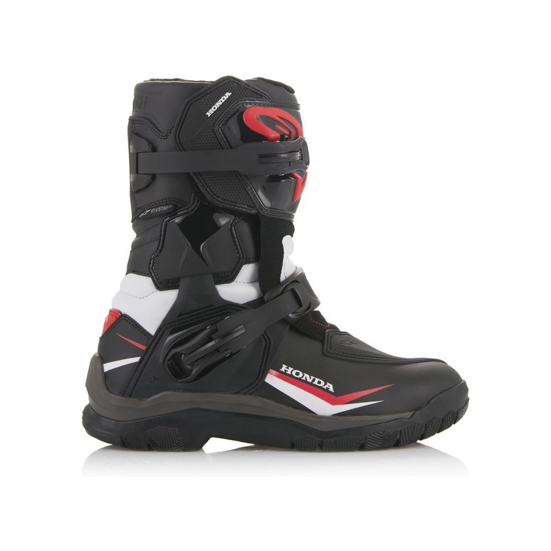 Alpinestars Belize Drystar Honda Collection motorcykelstøvler i sort, hvid og rød