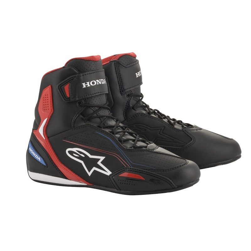 Alpinestars Faster-3 Honda-kollektionen sort-rød-blå motorcykelstøvler