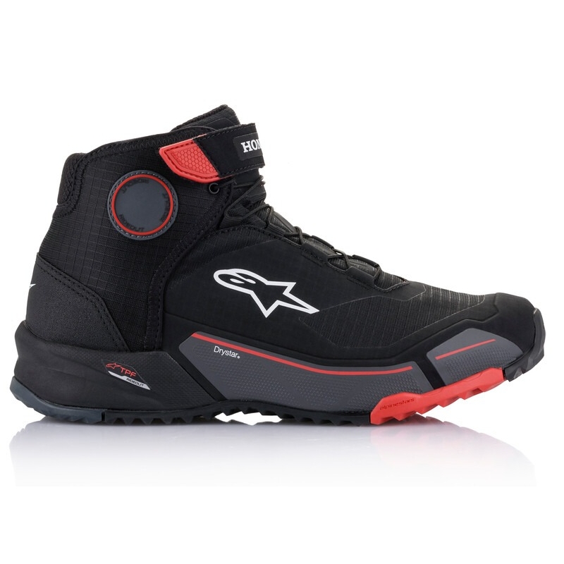 Alpinestars CR-X Drystar Honda Collection sort-rød-grå motorcykelstøvler