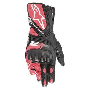 Alpinestars SP-8 motorcykelhandsker til kvinder, sort, hvid og pink