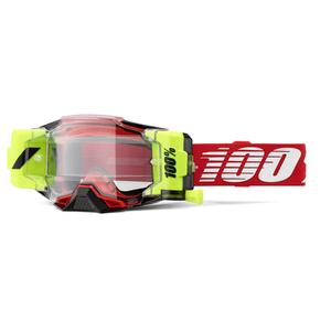 Motocrossbriller 100% - USA Armega Forecast rød (klart glas)