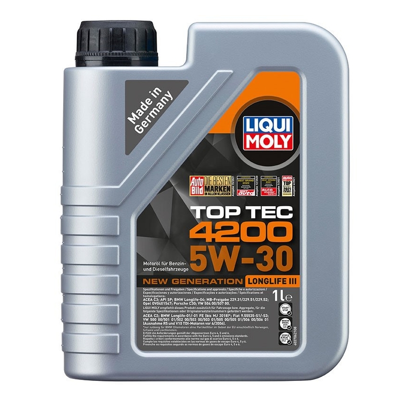 LIQUI MOLY Top Tec 4200 5W-30 Ny generation 1 l syntetisk motorolie