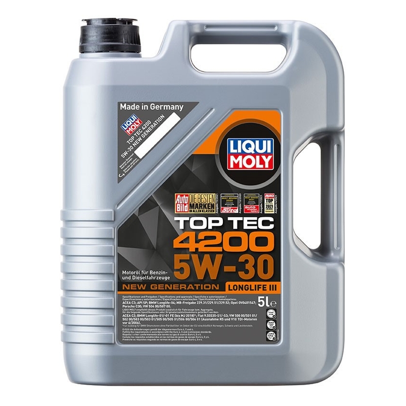 LIQUI MOLY Top Tec 4200 5W-30 Ny generation 5 l syntetisk motorolie udsalg
