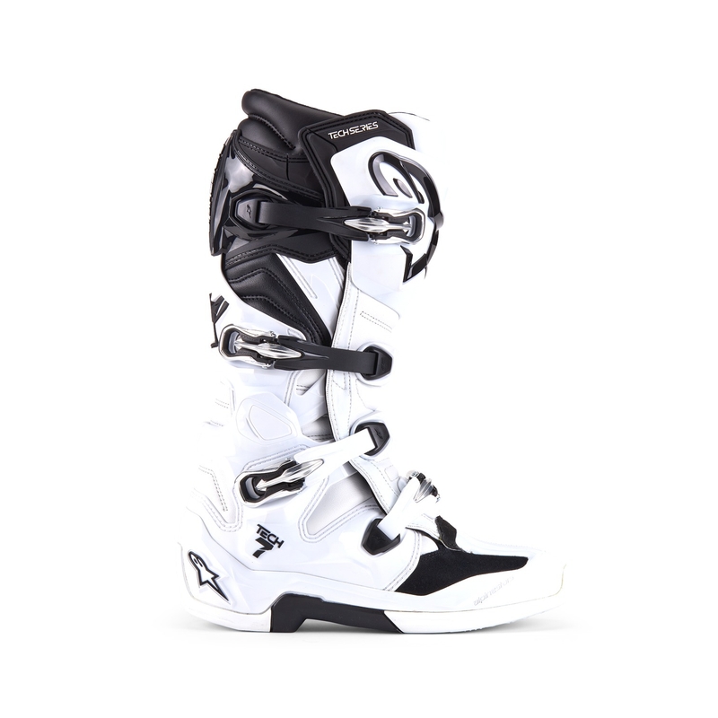 Alpinestars Tech 7 motorcykelstøvler hvid-sort