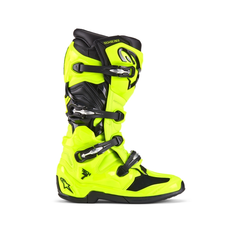 Alpinestars Tech 7 motorcykelstøvler fluo gul-sort