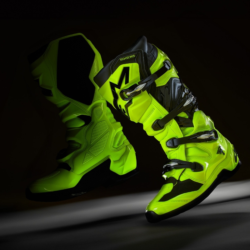 Alpinestars Tech 7 motorcykelstøvler fluo gul-sort