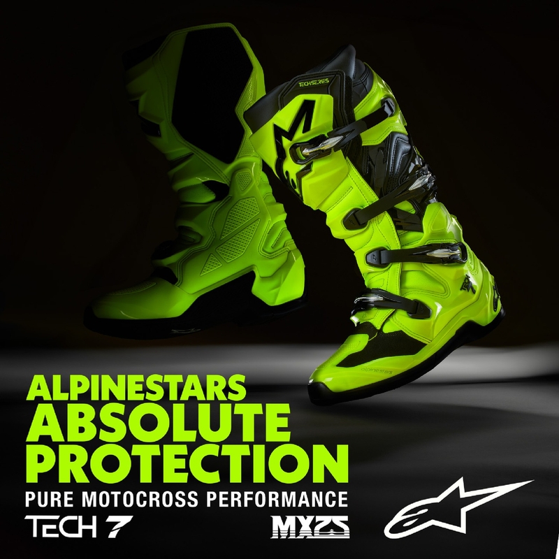 Alpinestars Tech 7 motorcykelstøvler fluo gul-sort