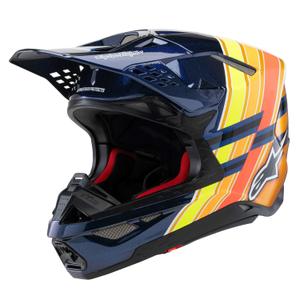Alpinestars Supertech S-M10 motocrosshjelm TROY LEE DESIGNS pearl blue-fluo orange-yellow-red