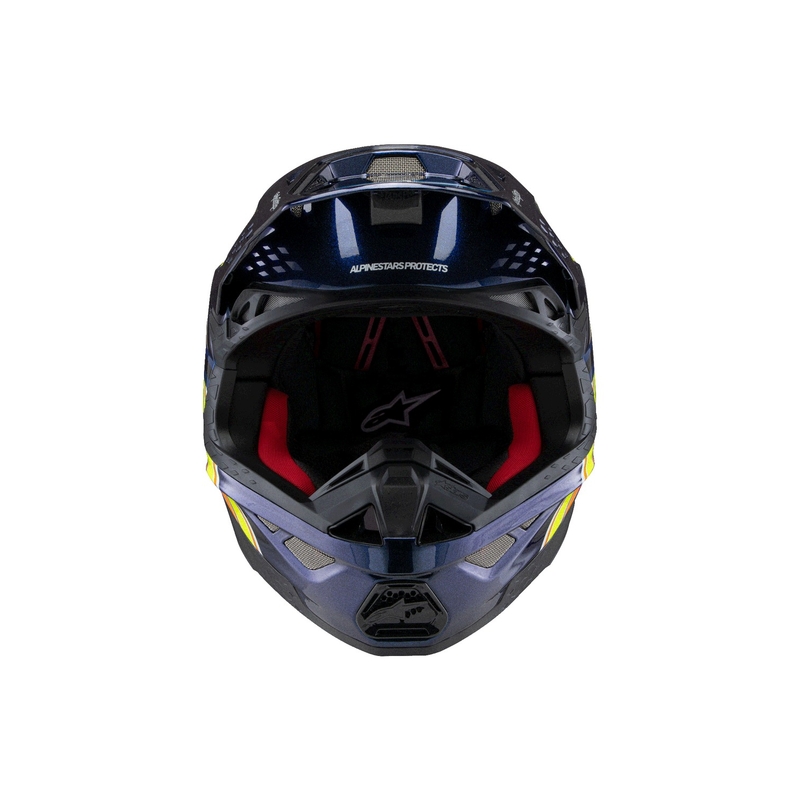 Alpinestars Supertech S-M10 motocrosshjelm TROY LEE DESIGNS pearl blue-fluo orange-yellow-red