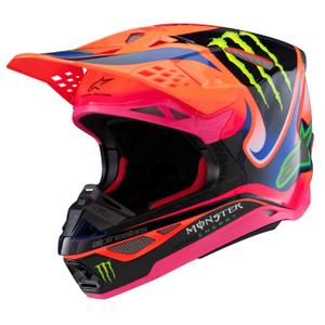 Alpinestars Supertech S-M10 HAIDEN DEEGAN edition motocrosshjelm fluo orange-lilla-pink-grøn