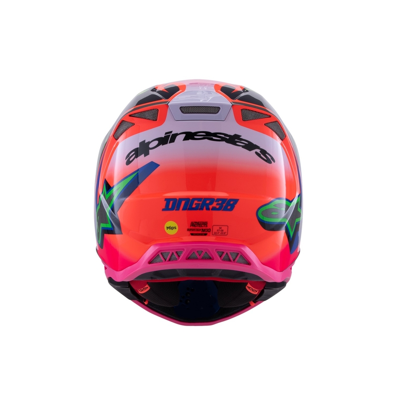 Alpinestars Supertech S-M10 HAIDEN DEEGAN edition motocrosshjelm fluo orange-lilla-pink-grøn