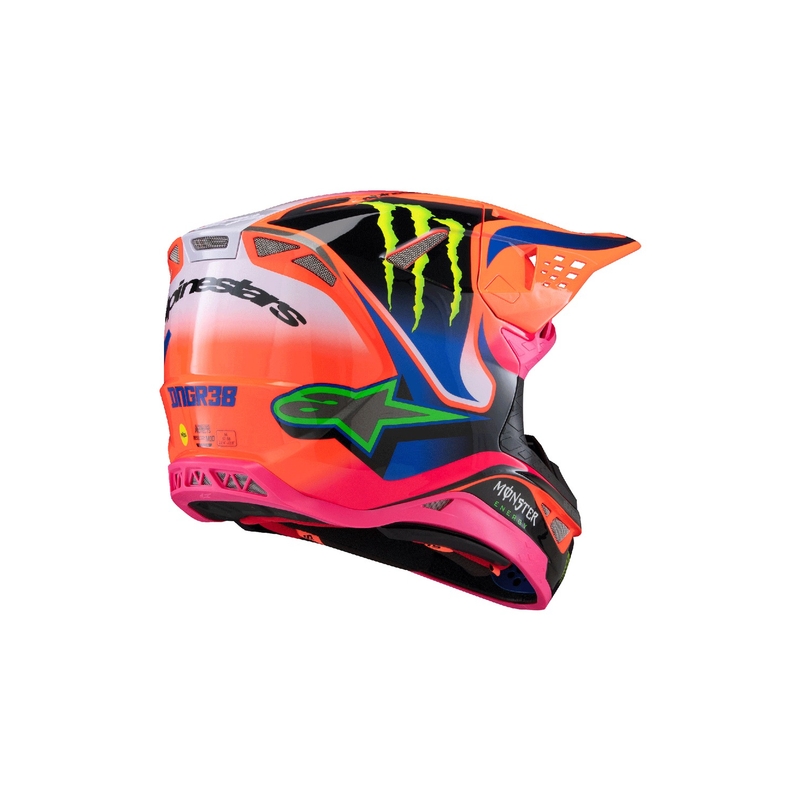 Alpinestars Supertech S-M10 HAIDEN DEEGAN edition motocrosshjelm fluo orange-lilla-pink-grøn