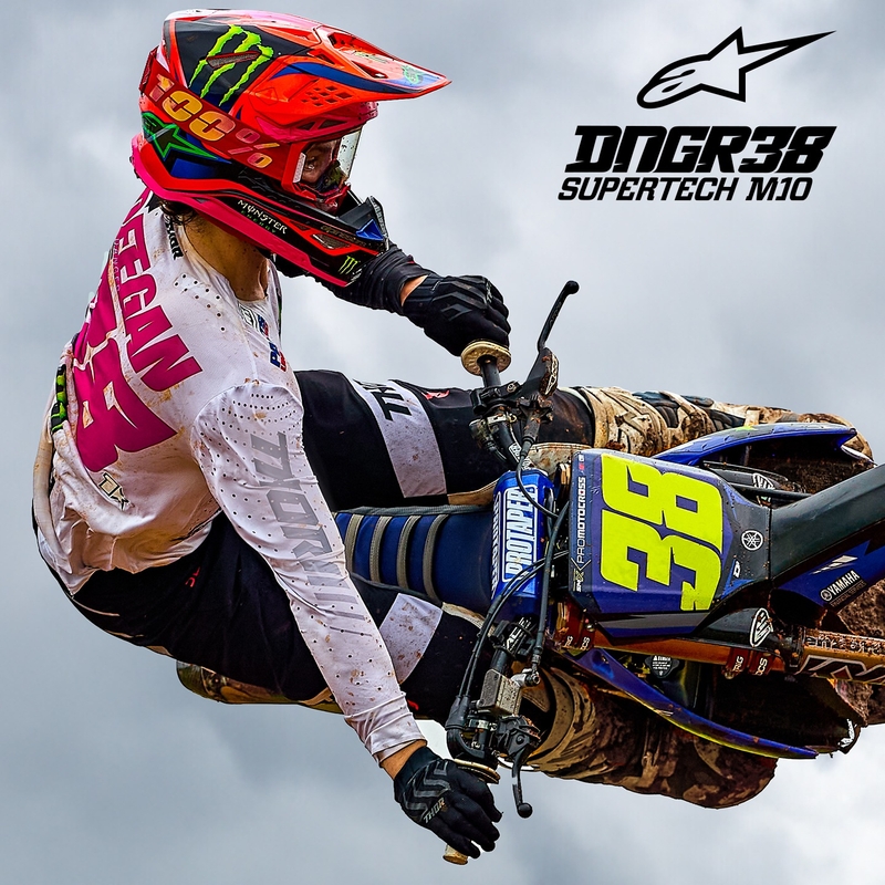 Alpinestars Supertech S-M10 HAIDEN DEEGAN edition motocrosshjelm fluo orange-lilla-pink-grøn