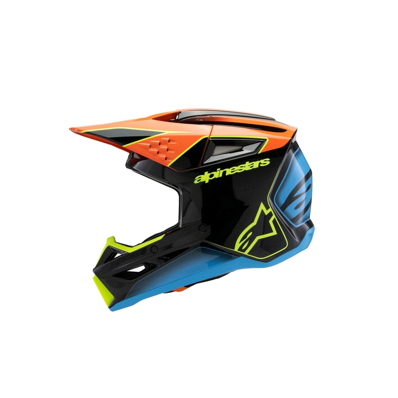 Alpinestars S-M3 FRAY børne motocrosshjelm sort-fluo orange-fluo gul-turkis