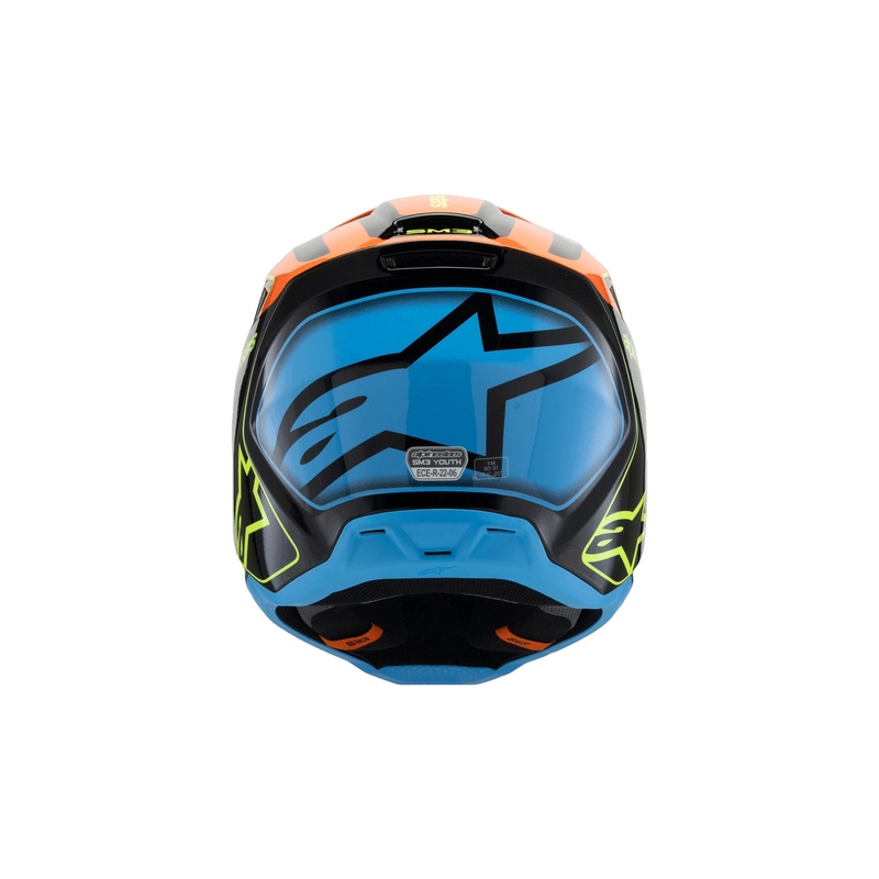 Alpinestars S-M3 FRAY børne motocrosshjelm sort-fluo orange-fluo gul-turkis