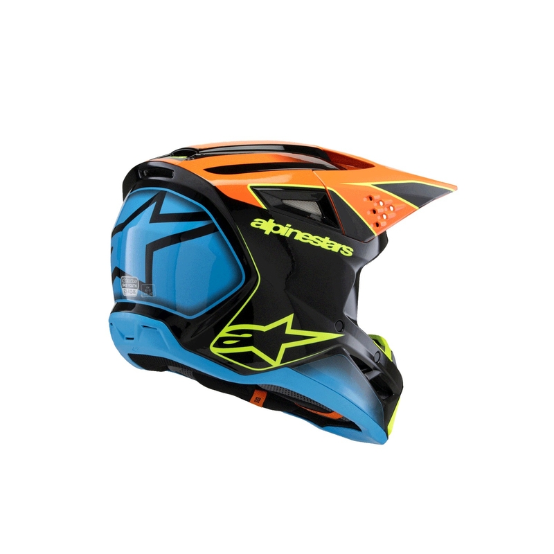 Alpinestars S-M3 FRAY børne motocrosshjelm sort-fluo orange-fluo gul-turkis
