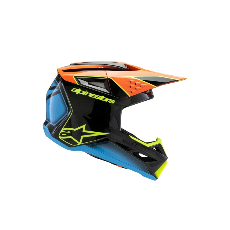 Alpinestars S-M3 FRAY børne motocrosshjelm sort-fluo orange-fluo gul-turkis