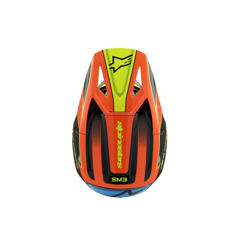 Alpinestars S-M3 FRAY børne motocrosshjelm sort-fluo orange-fluo gul-turkis
